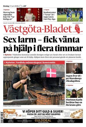 Förstasida Västgöta-Bladet