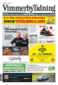 Förstasida Vimmerby Tidning
