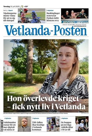 Förstasida Vetlanda-Posten