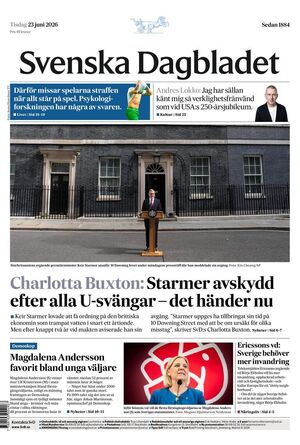 Förstasida Svenska Dagbladet