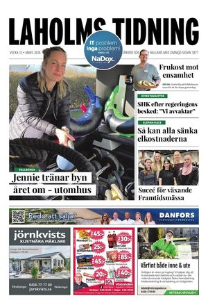 Förstasida Laholms Tidning