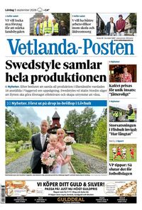 Förstasida Vetlanda-Posten