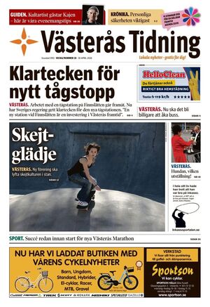 Förstasida Västerås Tidning