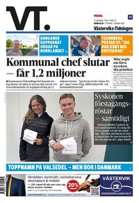 Förstasida Västerviks-Tidningen