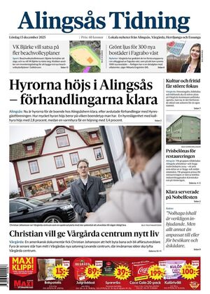 Förstasida Alingsås Tidning