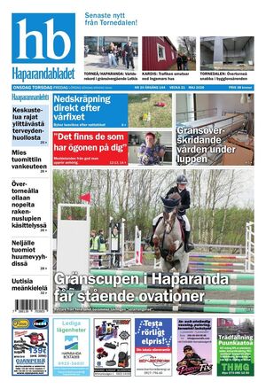 Förstasida Haparandabladet