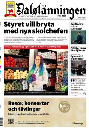 Förstasida Dalslänningen