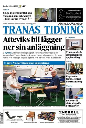 Förstasida Tranås Tidning