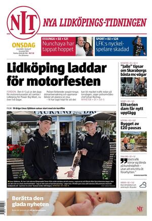 Förstasida Nya Lidköpings-Tidningen