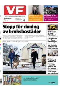 Förstasida Värmlands Folkblad