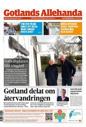 Förstasida Gotlands Allehanda