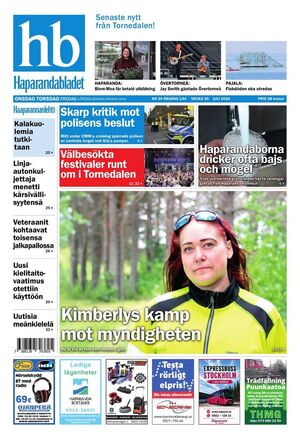 Förstasida Haparandabladet