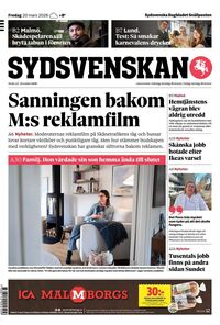 Förstasida Sydsvenskan Lund