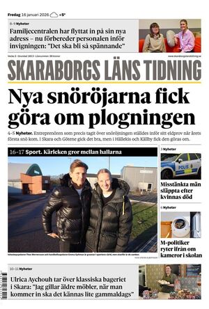 Förstasida Skaraborgs Läns Tidning