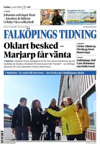 Förstasida Falköpings Tidning
