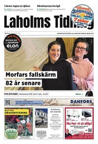 Förstasida Laholms Tidning