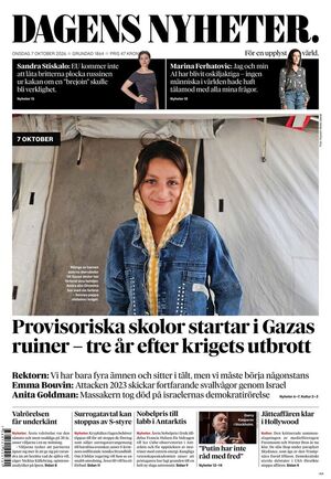 Förstasida Dagens Nyheter