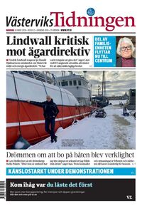 Förstasida Västerviks-Tidningen