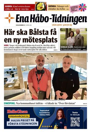 Förstasida Ena Håbo-tidningen