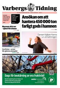 Förstasida Varbergs Tidning