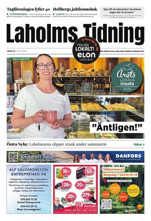 Förstasida Laholms Tidning
