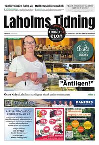 Förstasida Laholms Tidning