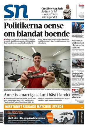 Förstasida Södermanlands Nyheter