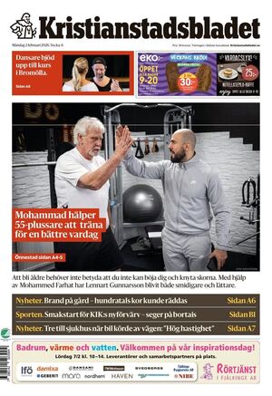 Förstasida Kristianstadsbladet