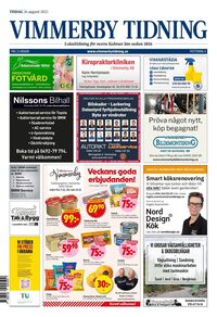 Förstasida Vimmerby Tidning
