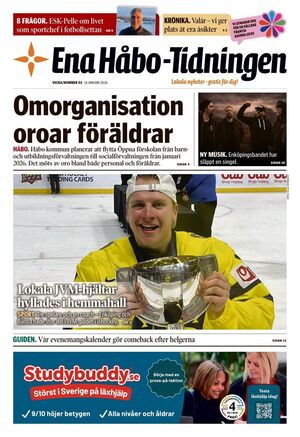 Förstasida Ena Håbo-tidningen