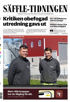 Förstasida Säffle-Tidningen
