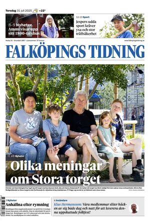Förstasida Falköpings Tidning