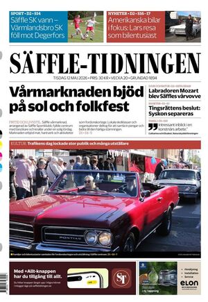 Förstasida Säffle-Tidningen