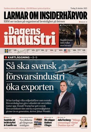 Förstasida Dagens industri