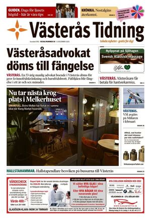 Förstasida Västerås Tidning