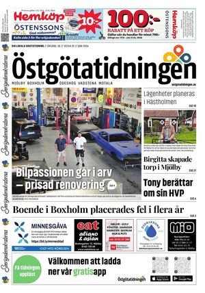 Förstasida Östgötatidningen