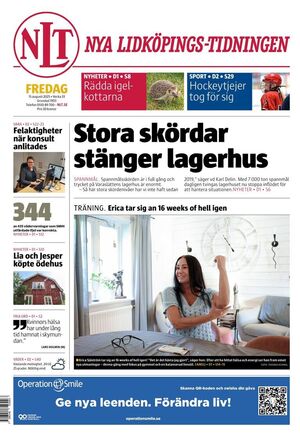 Förstasida Nya Lidköpings-Tidningen