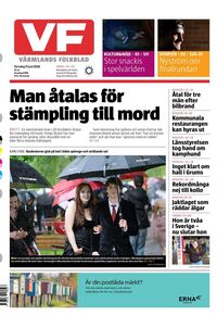 Förstasida Värmlands Folkblad