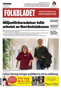 Förstasida Folkbladet Västerbotten