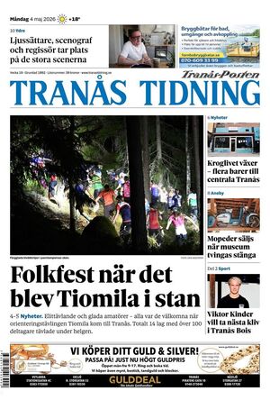 Förstasida Tranås Tidning