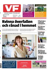 Förstasida Värmlands Folkblad