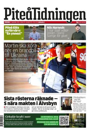 Förstasida Piteå-Tidningen