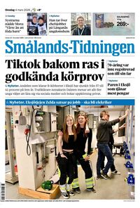 Förstasida Smålands-Tidningen