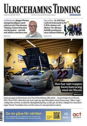 Förstasida Ulricehamns Tidning