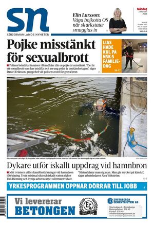 Förstasida Södermanlands Nyheter