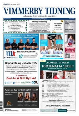 Förstasida Vimmerby Tidning