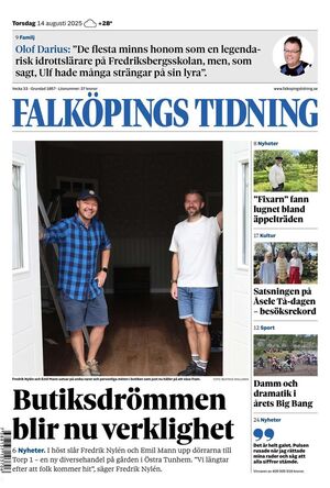 Förstasida Falköpings Tidning