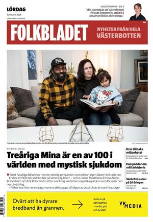 Förstasida Folkbladet Västerbotten