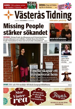 Förstasida Västerås Tidning