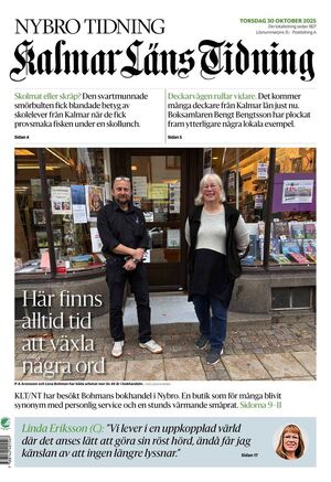 Förstasida Kalmar Läns Tidning